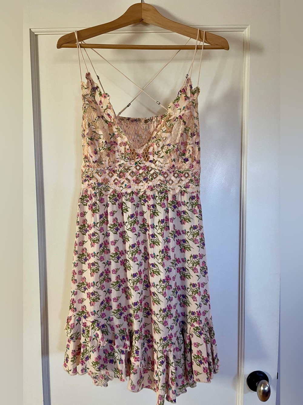 Free People FP One Adela Printed Floral Mini Slip Dress